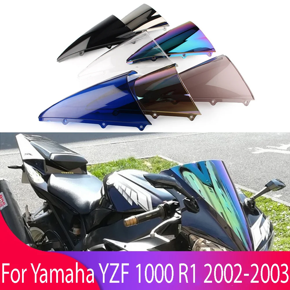 

Cafe Racer Motorcycle Accessories Windshield Motorbike Windscree Wind Deflector For Yamaha YZF R1/YZFR1/YZF-R1 1000 2002-2003