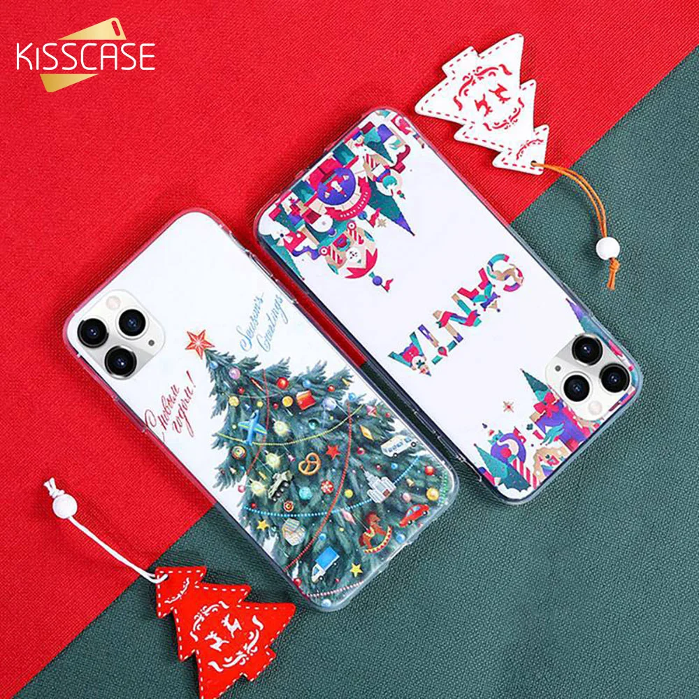 Чехол KISS Рождество Санта Клаус чехол с лосем для iPhone 11pro Мягкий силиконовый s XS Funda