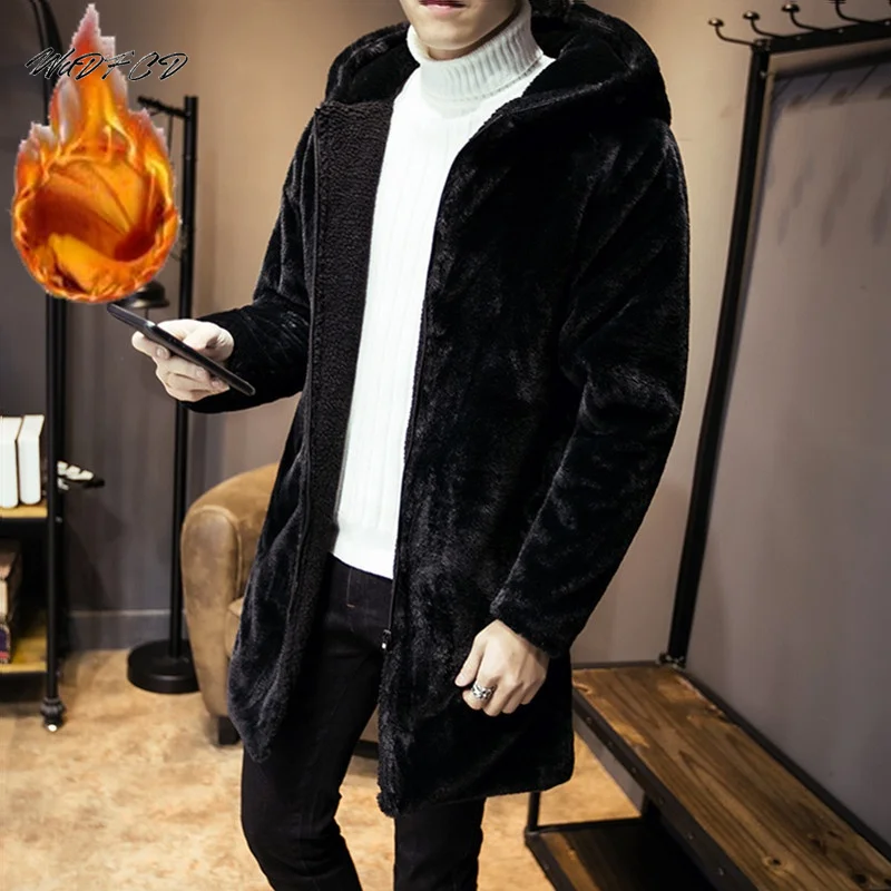 Длинная зимняя куртка для мужчин модное повседневное утепленное пальто из