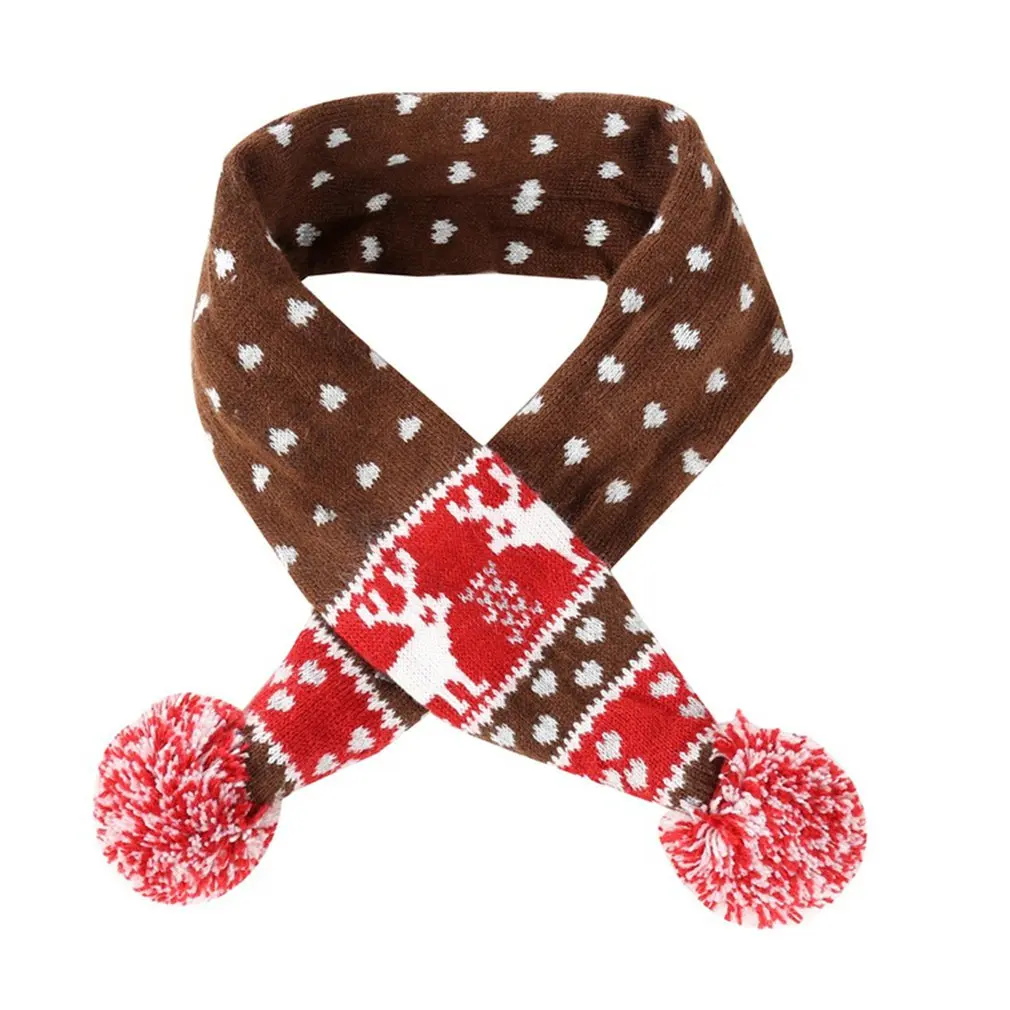 

Christmas Pet Scarf Autumn And Winter Warm Pet Scarf Coffee Elk Christmas Dog Scarf Holiday Decoration
