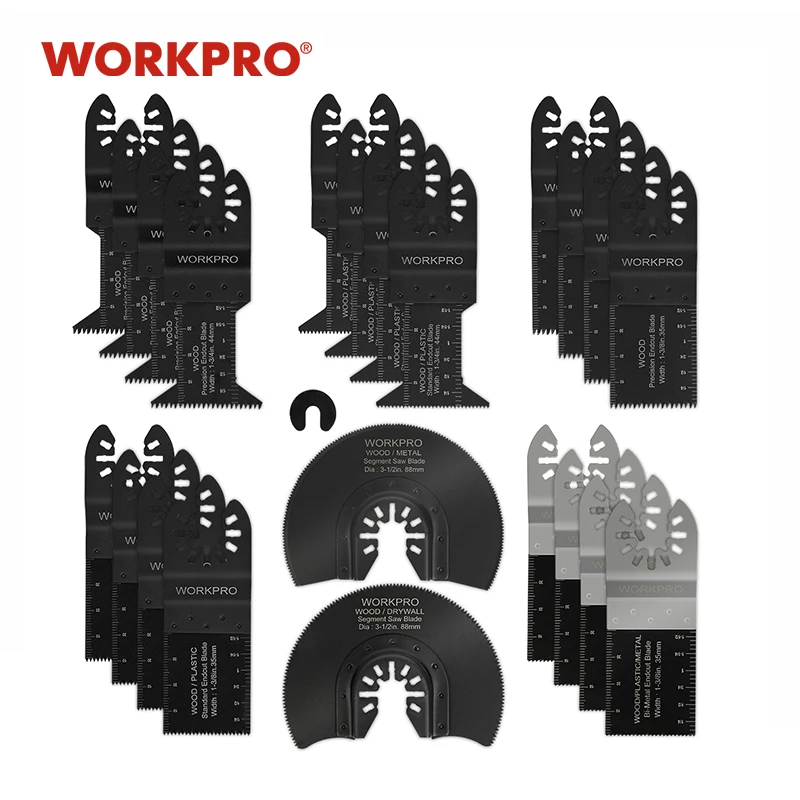 Лезвия для пилы WORKPRO 22 шт. многоосциллирующие инструменты аксессуары