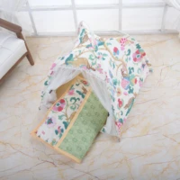 easy to clean and carry cotton dog house four season pet house four corner pet tent geometric pattern pet tent bracket dog tent