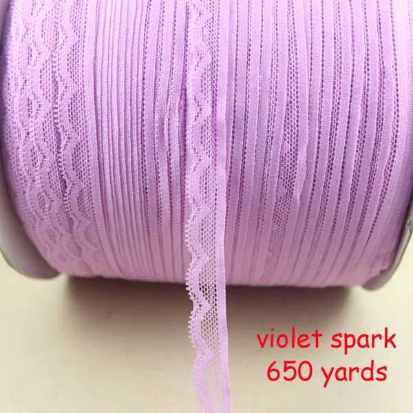 violet spark 10Y 10 ярдов/партия 14 мм эластичное тянущееся кружево обруч/одежды/одежда кружевные аксессуары свадебное украшение из ткани кружевная ткань с широкой отделкой - Цвет: violet spark 10Y