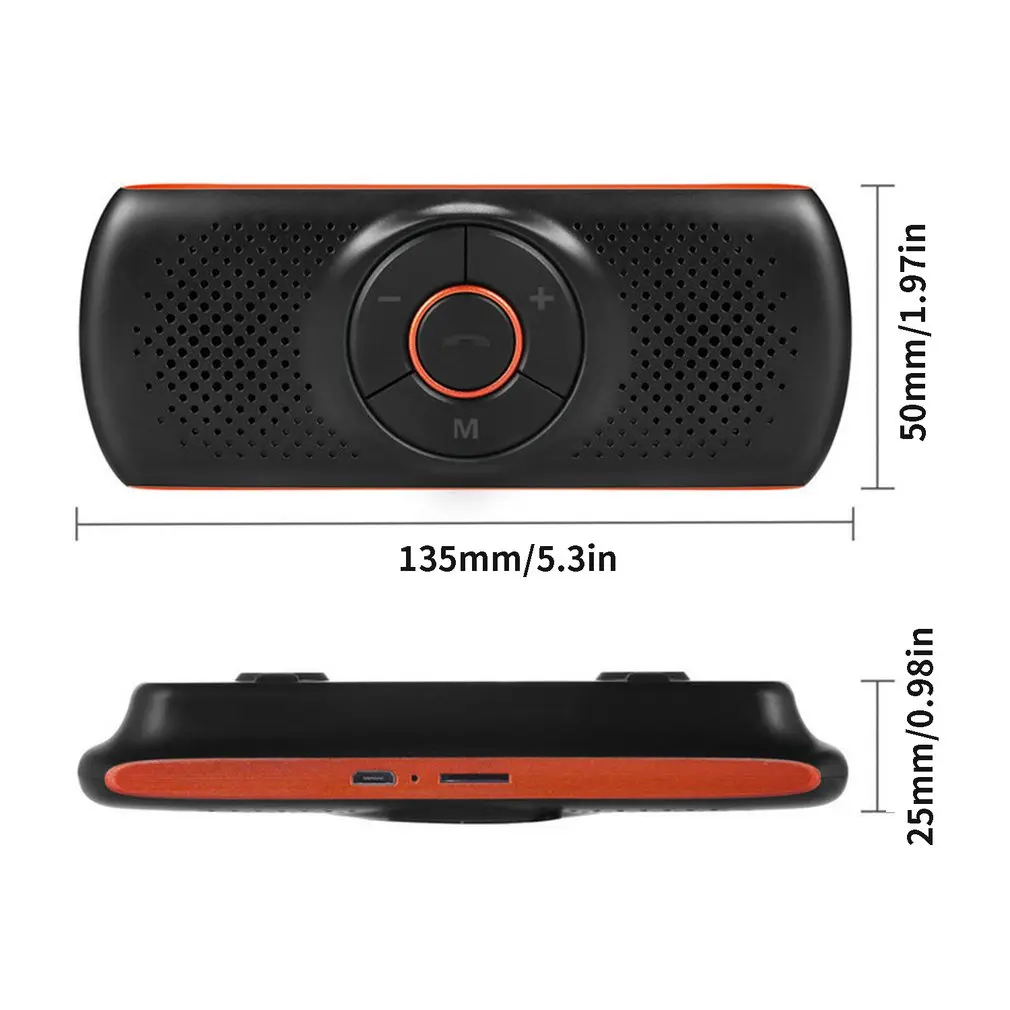 T826 Bluetooth Handsfree Car Kit Car SpeakerphoneTF Music MP3 Player Connect Phones Speaker Sun Visor Clip Speakerphone