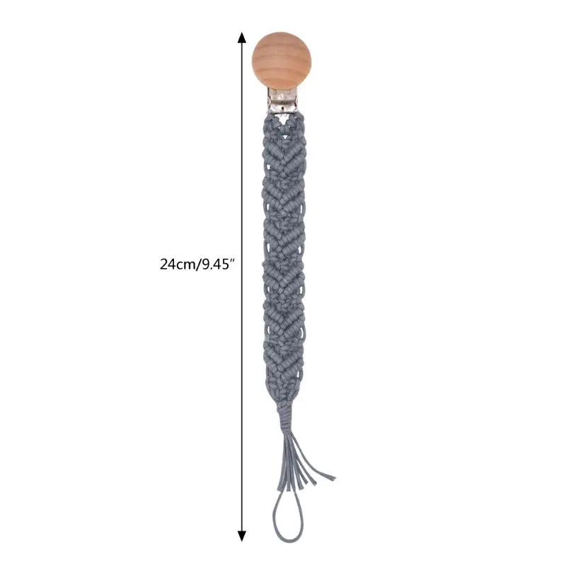 

Braided Cotton Rope Nipple Holder Baby Pacifier Clips Chain Infant Soother Chain