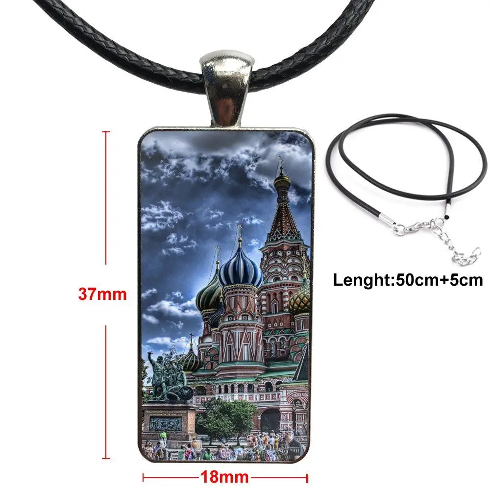 Кремлевская Россия для свадьбы модный стеклянный подвесной брелок ожерелье