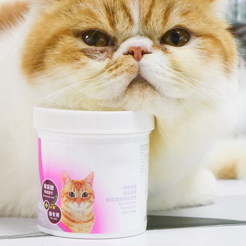 100 шт. влажные салфетки для удаления пятен у домашних животных|Уход за кошками| |