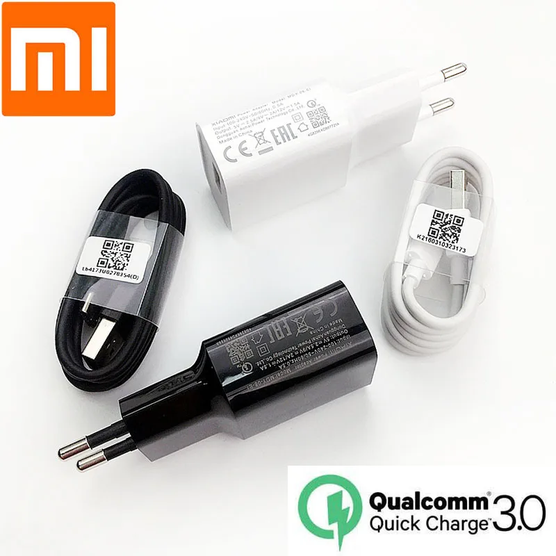 Xiao mi QC 3,0 быстрое зарядное устройство 18 Вт Быстрая Зарядка адаптер питания usb type C кабель для mi 8 9t pro 9 se mi a3 redmi note 7 8 pro