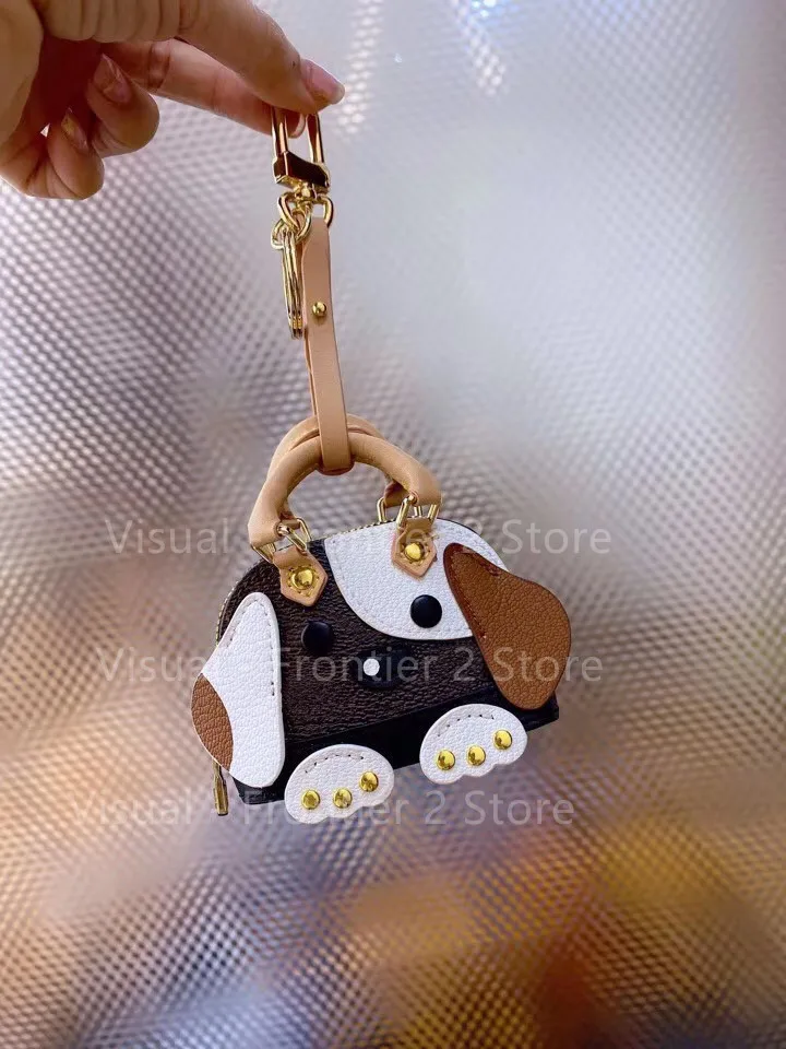 

Лидер продаж, роскошный коричневый старый цветок, четырехлистный клевер, искусственная кожа, сумка, модная милая собака, сумка, украшение, п...