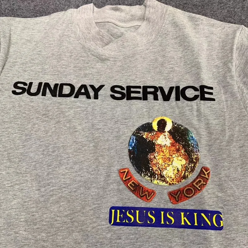 Kanye West Sunday serve Jesus is king толстовка с круглым вырезом для мужчин и женщин 1:1 высокого