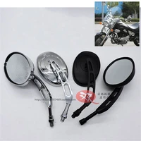 chrome motorbike rearview mirrors oval moto side mirror for harley softail sportster prince cruise mirror motorcycle accessories