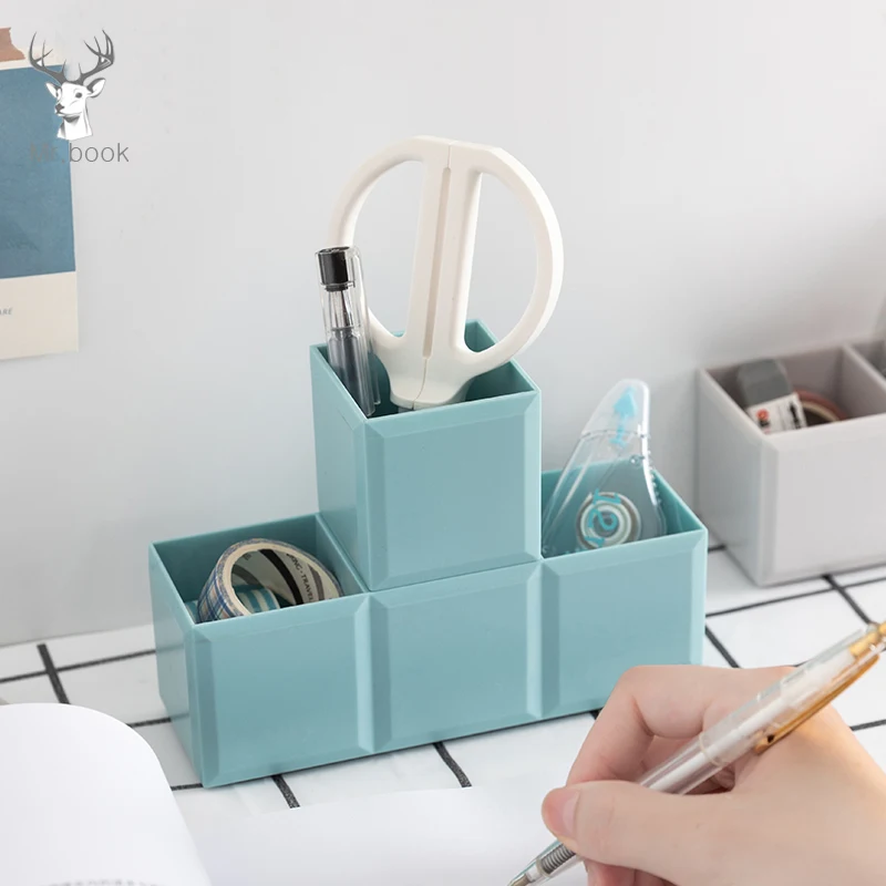 Креативная подвижная настольная подставка для ручек Tetris 4 сетки ящик хранения
