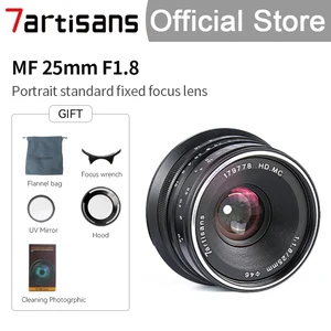 7artisans 7artisans 25 мм F1.8 ручной фиксированный основной объектив для Sony EFujifilm FXCanon EOS-MOlympus и Panasonic Micro 43 Mount