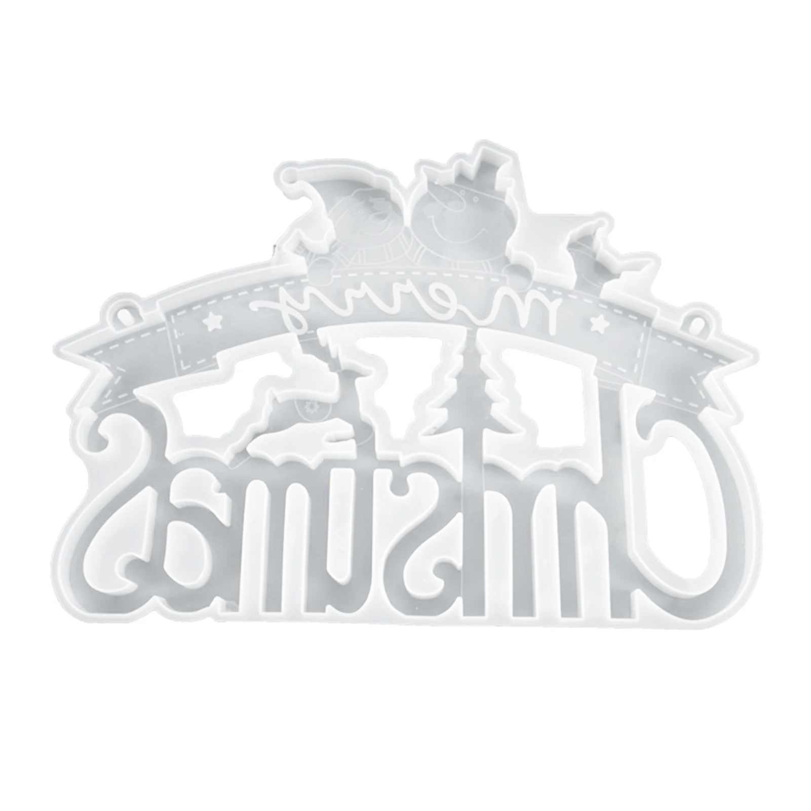 

Santa Claus Snowman Christmas Letter Pending Silicone Mould DIY Xmas Epoxy Mold