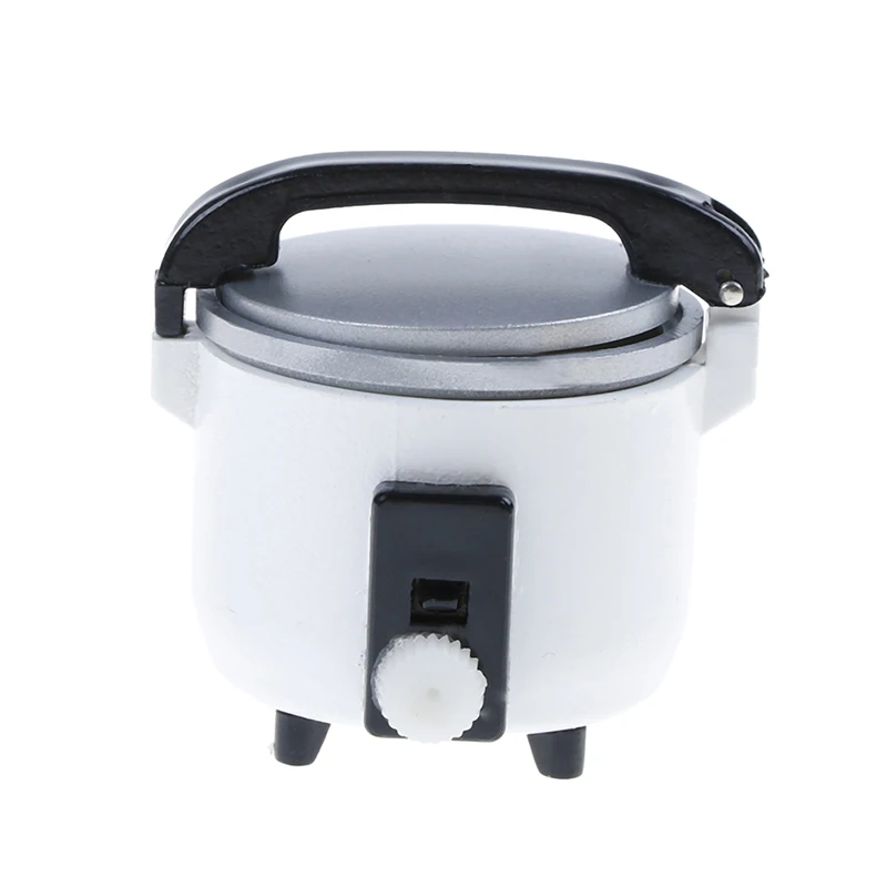 

1pc New Miniature White Black Rice Cooker Kitchen Accessories Decoration Craft For 1:12 DIY Dollhouse Accessory Kids Toys