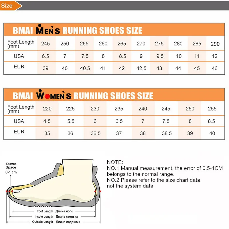 BMAI 42KM Cushioning Running Shoes for Men Professional Marathon Sneakers Male Outdoor Women 2021 Non-slip Gym Sports Mens Woman