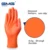 Нитриловые перчатки, виниловые 50 шт. GMG, оранжевые водонепроницаемые промышленные перчатки для кухни и сада, одноразовые рабочие синтетические нитриловые перчатки - изображение