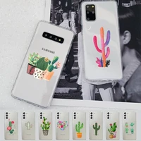 funny cartoon cactus phone case for samsung a 10 20 30 50s 70 51 52 71 4g 12 31 21 31 s 20 21 plus ultra