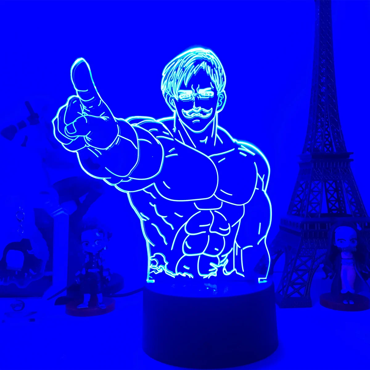 

Acrylic Night Light Lamp Anime The Seven Deadly Sins Escanor Light for Bed Room Decor Nightlight Kids Table Lamp Escanor Gift