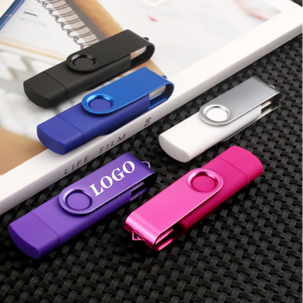 Металлическая Флешка OTG 3IN 1 Type-C Usb флеш-накопитель 16G 32G 4G 64GB флешка