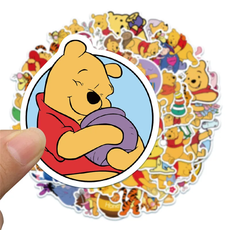 50Pcs Cartoon Stickers Cute Winnie The Pooh Graffiti Portable Suitcase Waterproof Sticker Toys | Игрушки и хобби