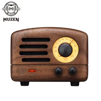 muzen otr handmade wooden retro fm radio mini bluetooth speaker creative present mw 2i