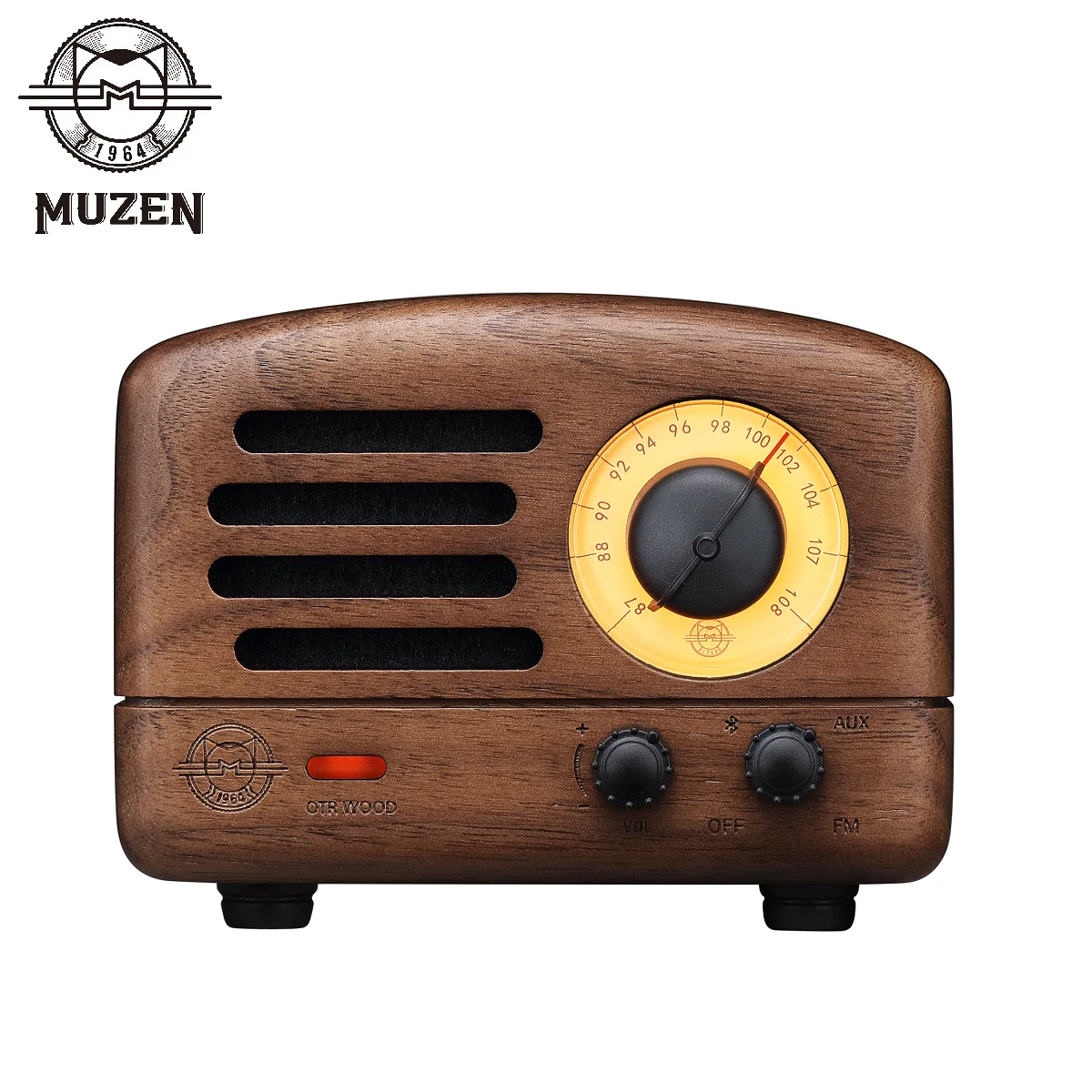 Деревянный Ретро FM-радиоприемник MUZEN OTR ручной работы мини Bluetooth-динамик