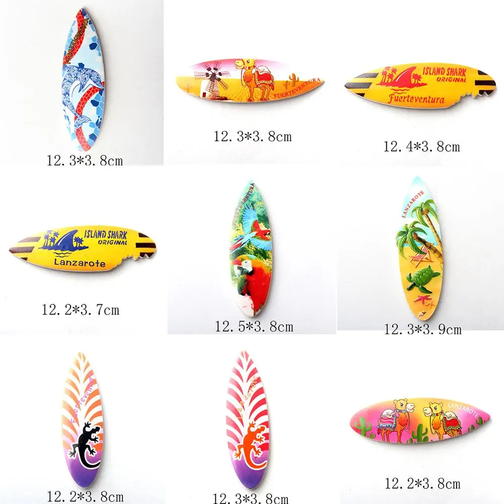 1 шт. полимерная печатная доска для серфинга магниты на холодильник