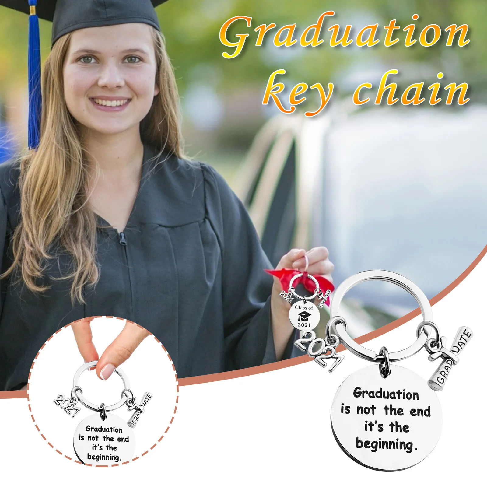 

Graduation Decorations 2021Graduation Gift Keychain Carry Ornaments Good wishes Graduation Cap Party Home Decor Accessories