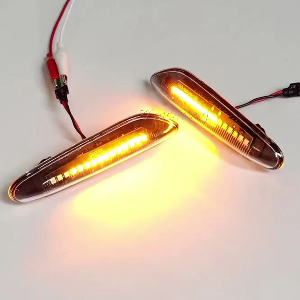 

For BMW X1 E84 X3 E83 E46 E60 E90 Flashing Car Turn Signal Lights Lateral Side Marker Lamps LED Strobe Indicator Car Accessories