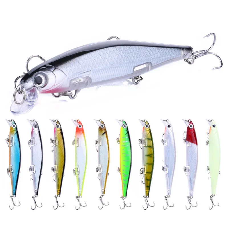 

HENGJIA 1PC Minnow Fishing Lure Stylish Bionic Bass Pike Artificial Bait Hard Plastic Tackle 11CM 13G