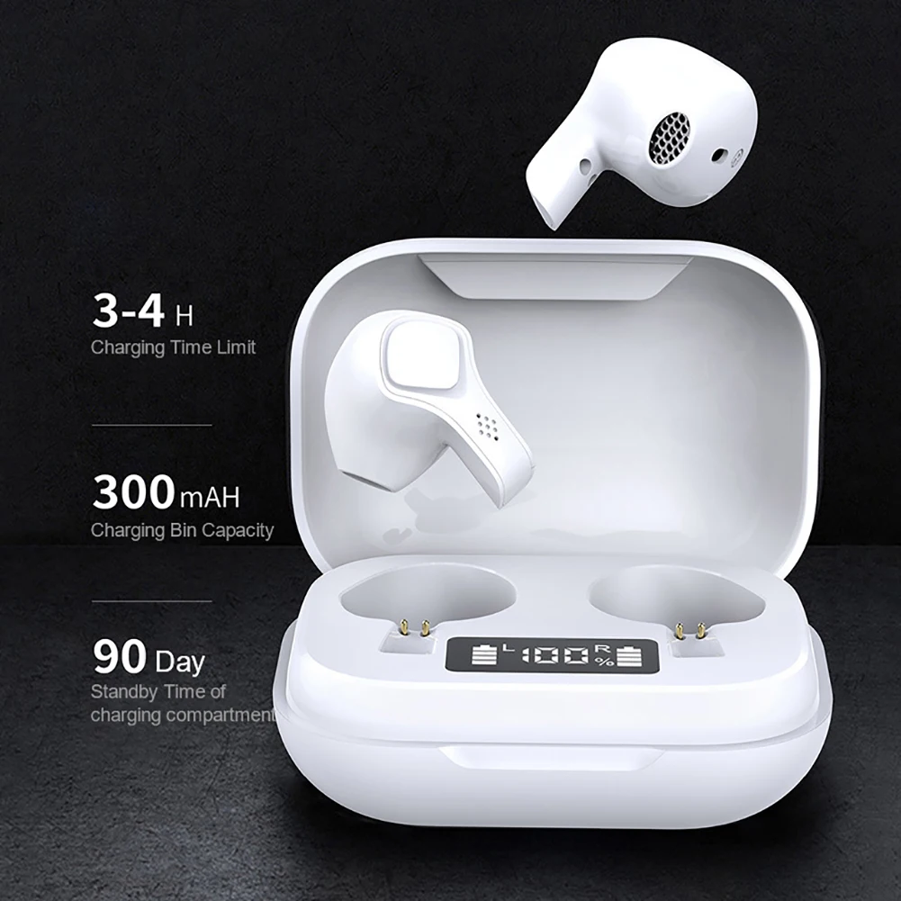 Wireless Bluetooth Earphones HIFI Stereo Sport Headset LED Power Display Sweat-proof Waterproof TWS Earphone | Электроника