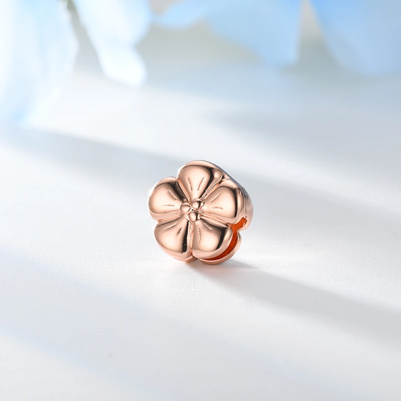 DEVOLOVE Новые 100% стерлингового серебра 925 рефлексы цветок очаровательные клипсы