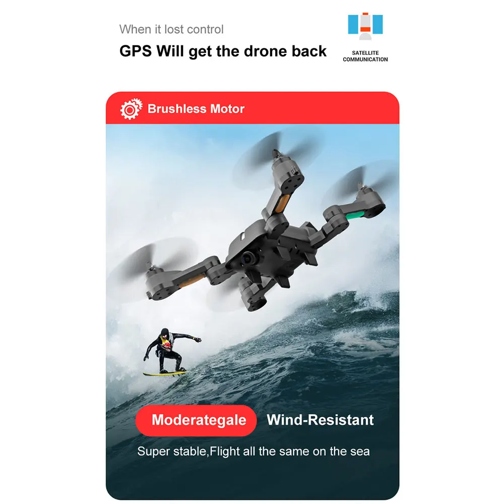 Мини Квадрокоптер GPS Дроны с камерой HD широкий угол фотография WIFI FPV