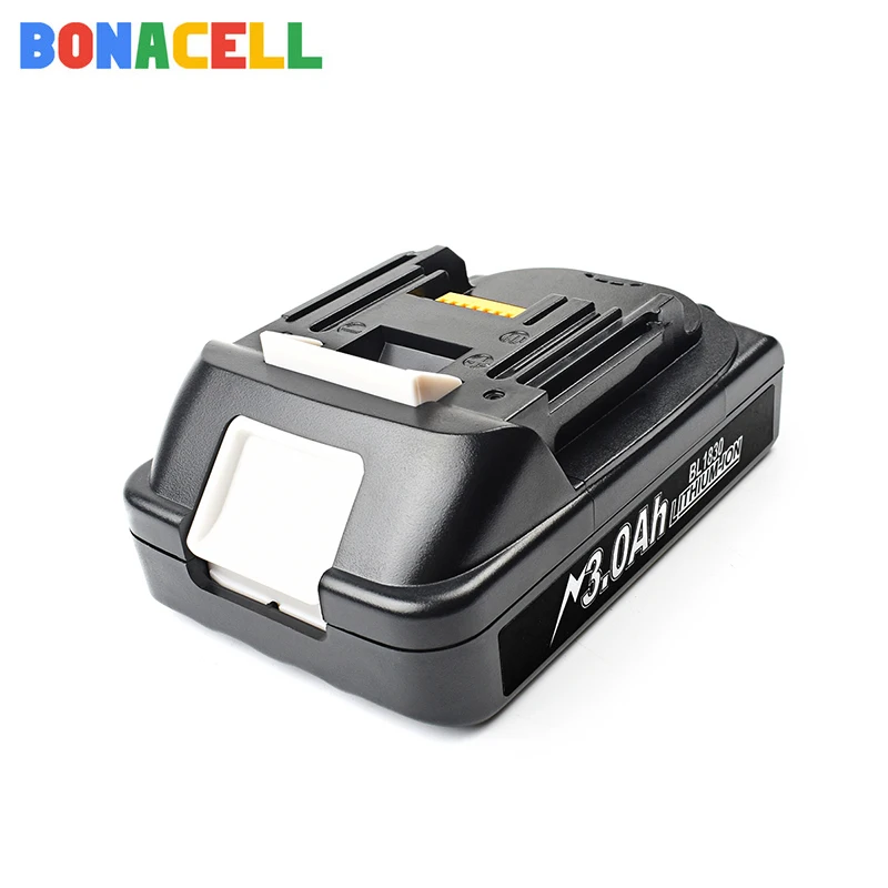 Bonacell 18V 3000mAh BL1830 Lithium Battery Pack Replacement for Makita Drill LXT400 194205-3 194309-1 BL1815 BL1840 BL1850 | Электроника