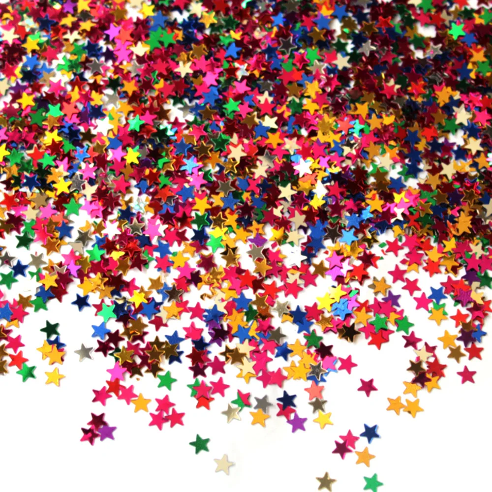 1 сумка Звездный конфетти стол серебро/золото/красочные блестящие звезды блестки