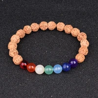 7 chakra vajra bodhi bracelet handmade rudraksha beads buddha bracelets bangles for women men yoga healing reiki mala bracelet