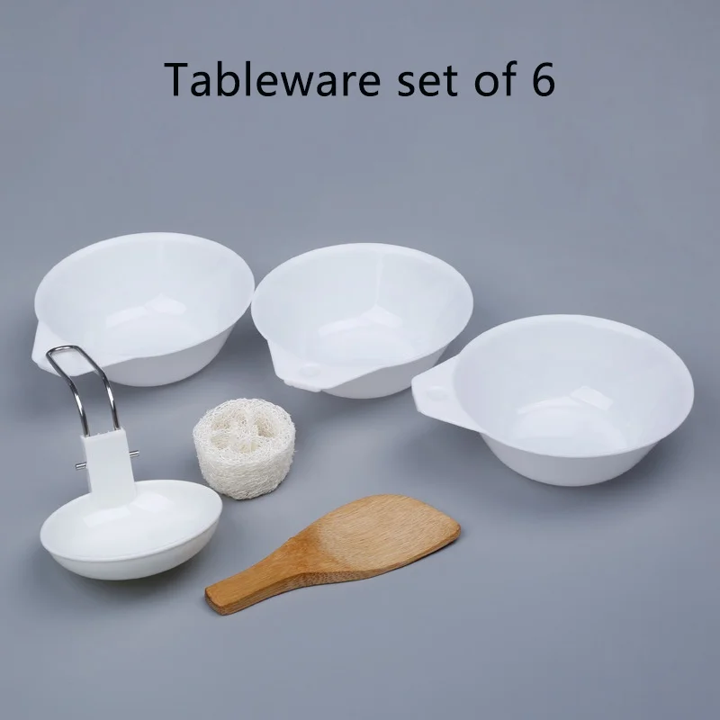 6 шт./компл. бытовой посуды портативный рюкзак для кемпинга чаша пикника ложка