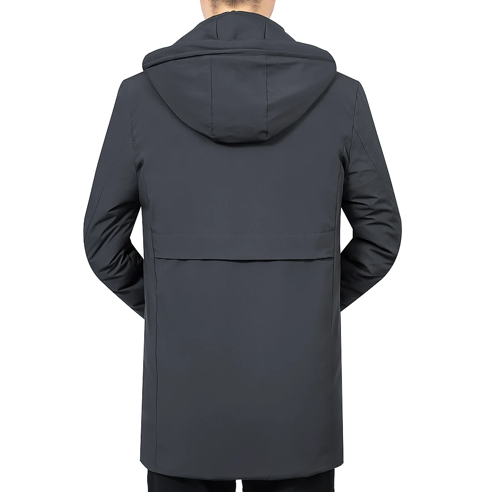 

Casual Men Winter Parka Mid-Length 2 Colors 2020 New Warm Jacket Outwear Windproof Coat Hooded Size L-4XL