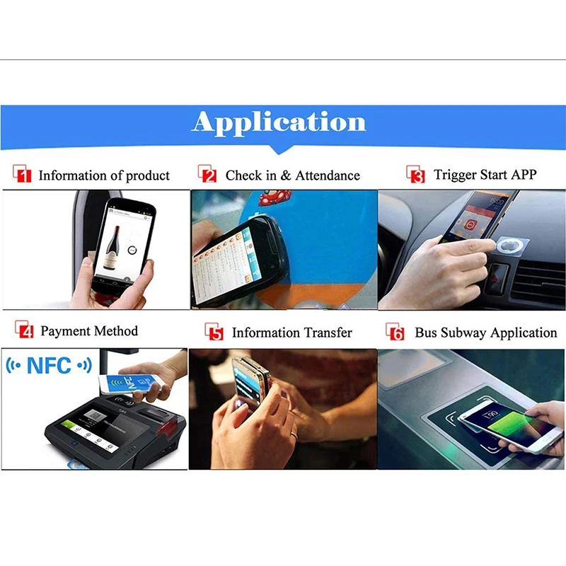 

NFC Tag for NTAG 215 Chip for Tagmo ,Work with All NFC Phone Device PVC Tags Waterproof 504 Bytes Chip Sticker,50 PCS