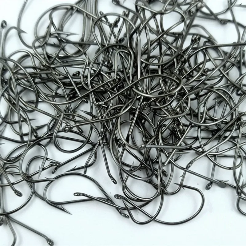 Fishing Hook Slight Slime Thin Hooks Stream High Carbon Steel Barbed Fishhook Lot 20 Pieces Sale