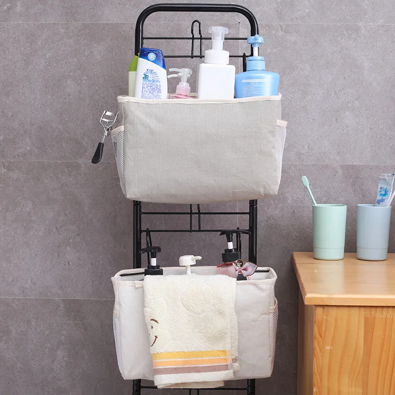 

Bedside Hanging Organizer Storage Bag Multi-Pocket Holder Travel Mommy Bag Felt Baby Diaper Caddy Portable Nursery Tote Basket