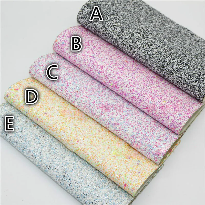 

20x22cm Pure Color Shinny Glitter Synthetic Leather Fabric Woven Sewing Leather Upholstery Fabric For Home Decoration Belt Bag