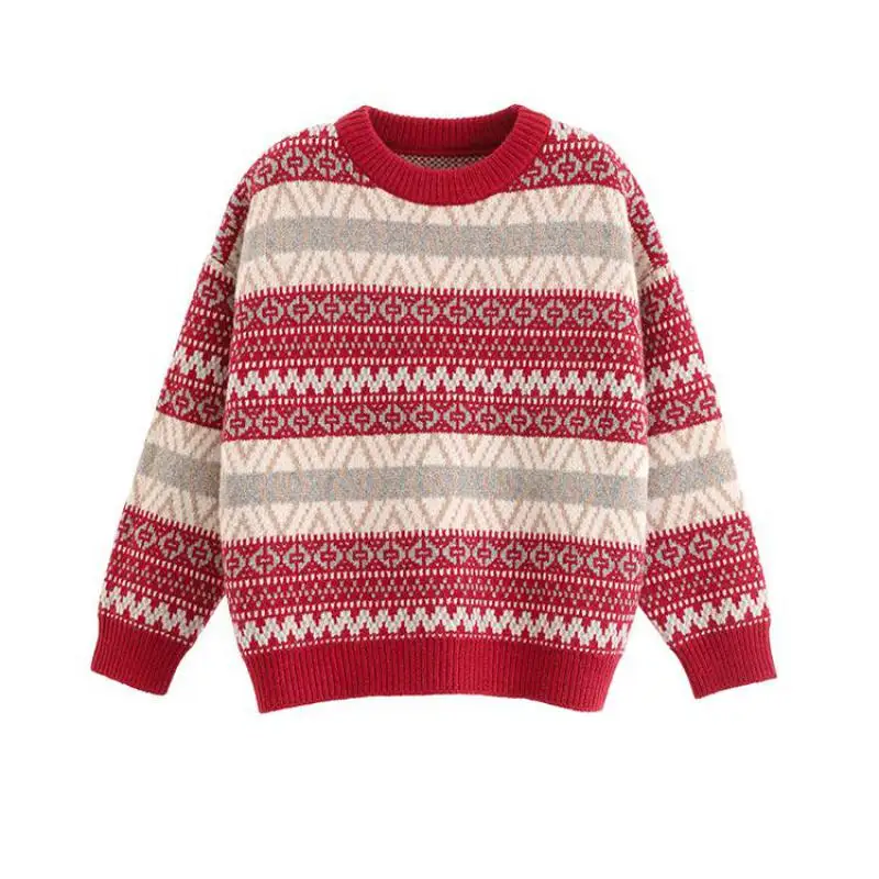 

Korean Sweet Knitted Pullovers For Baby Girls Long Sleeve O Neck Sweaters Kids Soft Cotton Casual Cotton Knit Tops Knitwear