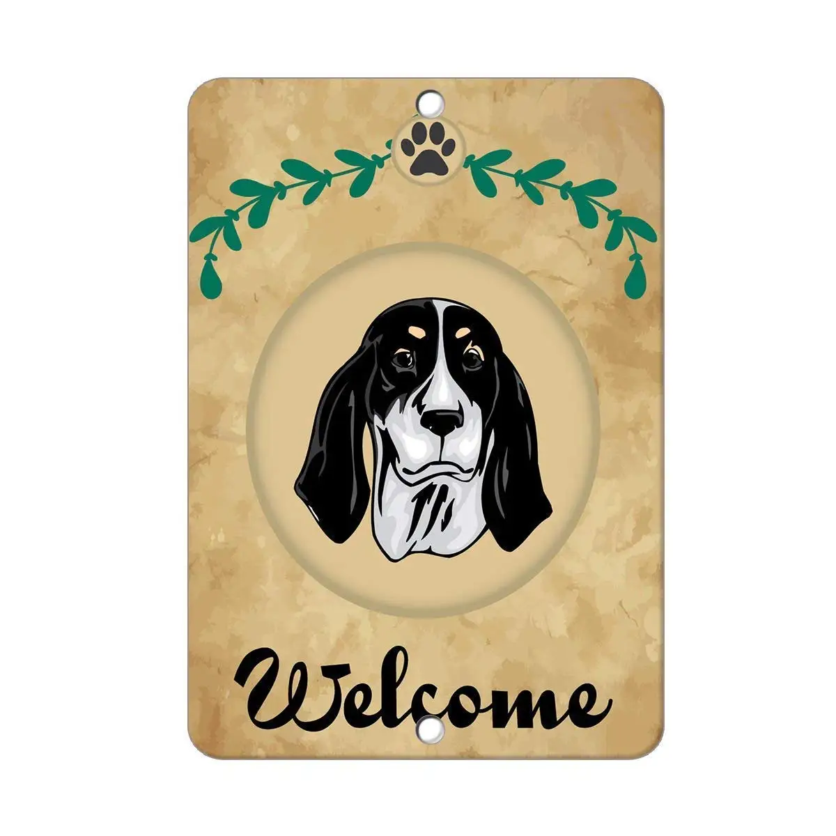 

Welcome Ariegeois Dog Old Design Tin Signs Vintage Metal Tin Signs for Wall Art Decor for Home Bars Clubs Cafes