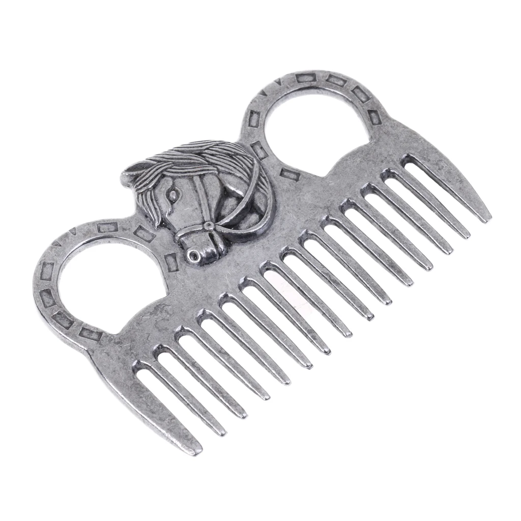 Stainless Steel Polished Horse Pony Grooming Comb Currycomb Accessory | Care Products