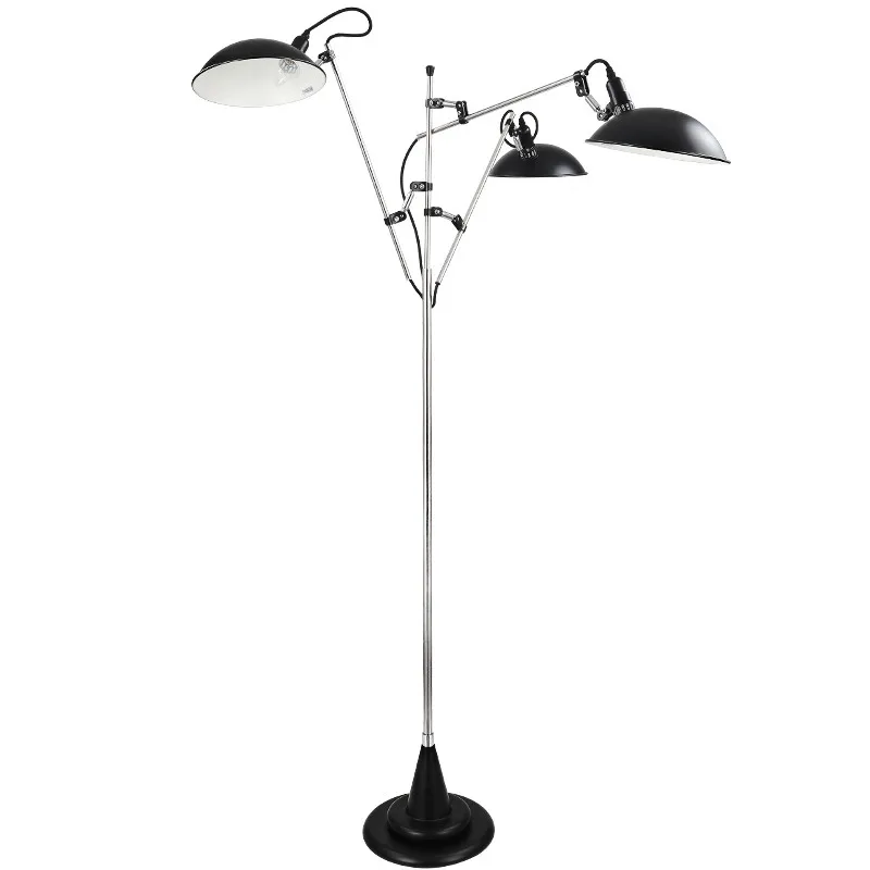 구매 현대 검은 금속 플로어 램프 바 빌라 호텔 홈 거실 독서 조명 옆에 침실 LED 서스펜션 램프 FA157