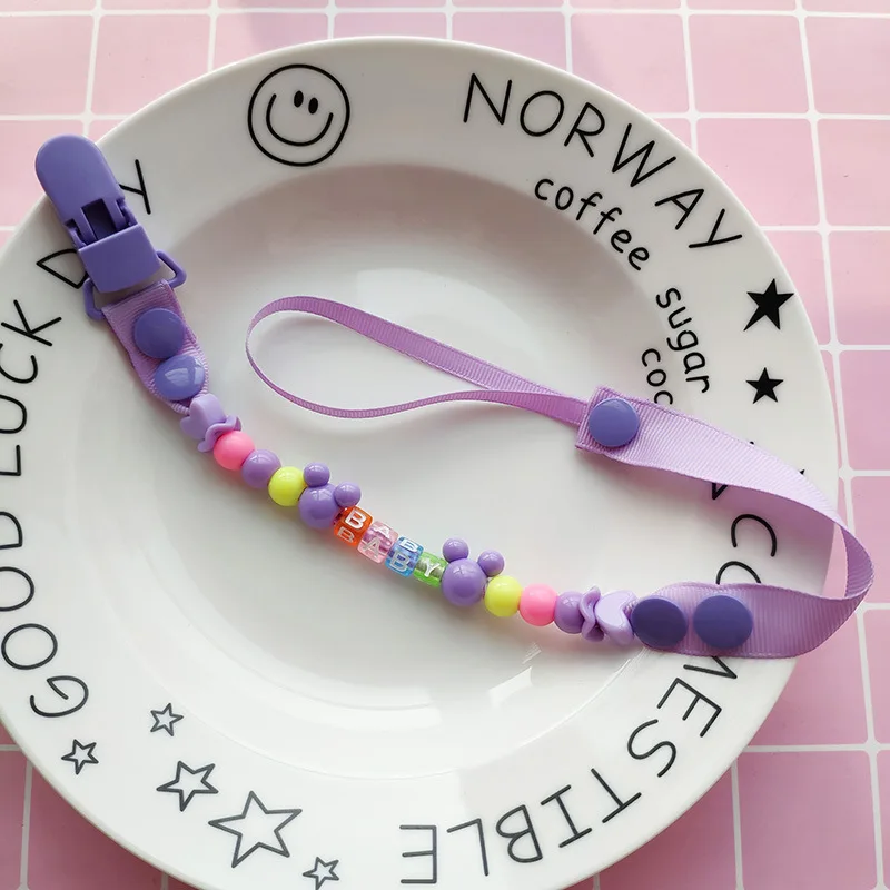 

1Pcs Baby Pacifier Clip Chain New Baby Dummy Pacifier Soother Nipple Chain Clip Buckle Anti-out Clip Holder Anti-Drop Rope