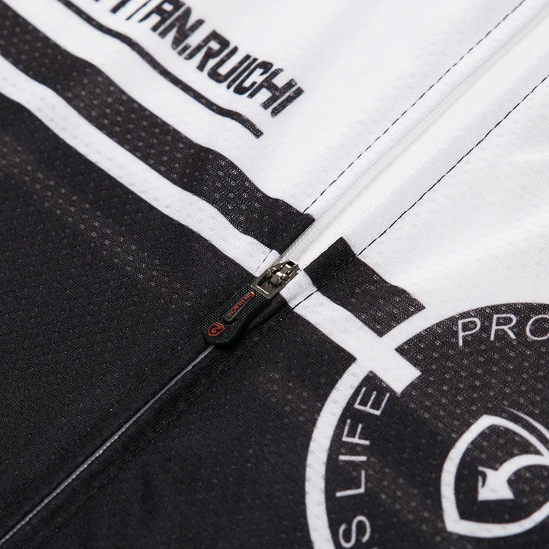 Мужские велосипедные Джерси с длинным рукавом белые черные защитой от пота