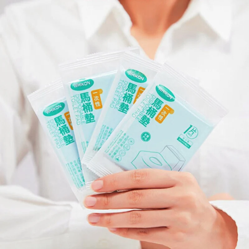 10 шт. портативное одноразовое покрытие на сиденье унитаза туалет коврик 100%